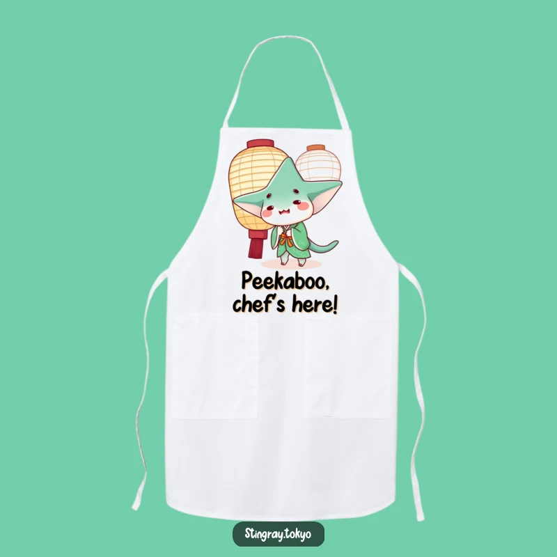 Funny Stingray Kimono Apron: Playful Cook, Whimsical Kitchen Gift for Foodies