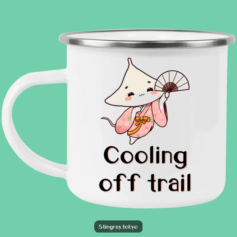 Funny Stingray Fan Dance Camping Mug - Outdoor Floral Adventure