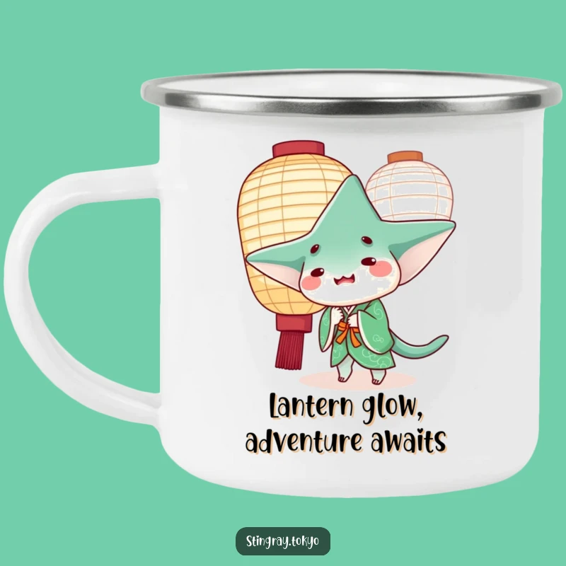 Funny Stingray Kimono Camping Mug: Playful Sip, Durable and Hilarious Outdoor Gift
