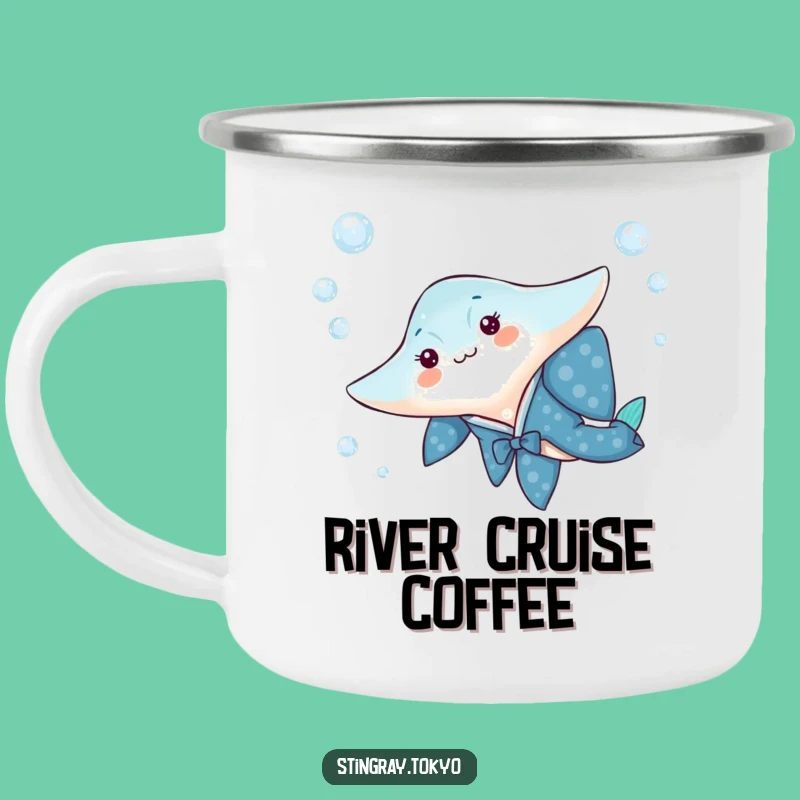 Funny Stingray Kimono Camping Mug - Outdoor Ocean Adventure