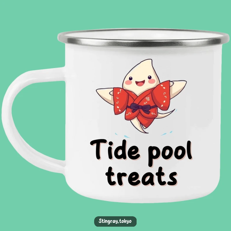 Funny Stingray Kimono Joy Camping Mug: Durable Ocean Cup for Happy Adventures