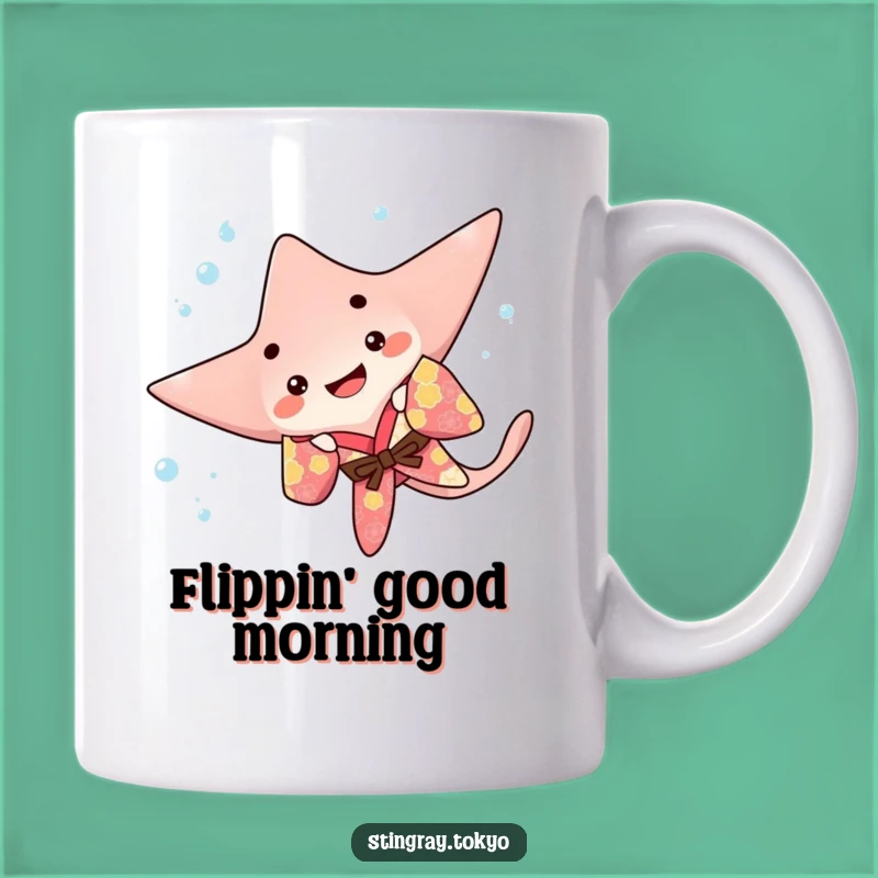 Funny Stingray Flip Mug: Playful Sea Creature Gift for Ocean Lovers