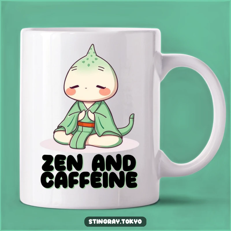 Funny Stingray Zen Mug: Peaceful Sea Creature Gift for Calm Moments