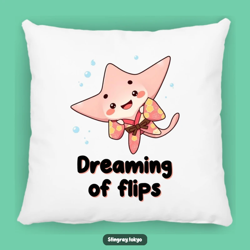 Funny Stingray Flip Pillow: Soft Cushion for Playful, Underwater Ambiance