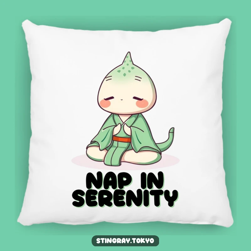 Funny Stingray Zen Pillow: Soft Cushion for Peaceful, Meditative Ambiance