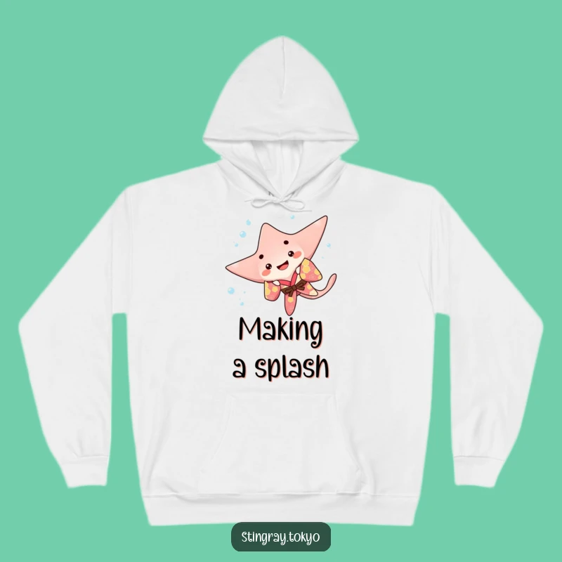 Funny Stingray Flip Hoodie: Cozy Ocean Apparel for Playful Adventurers