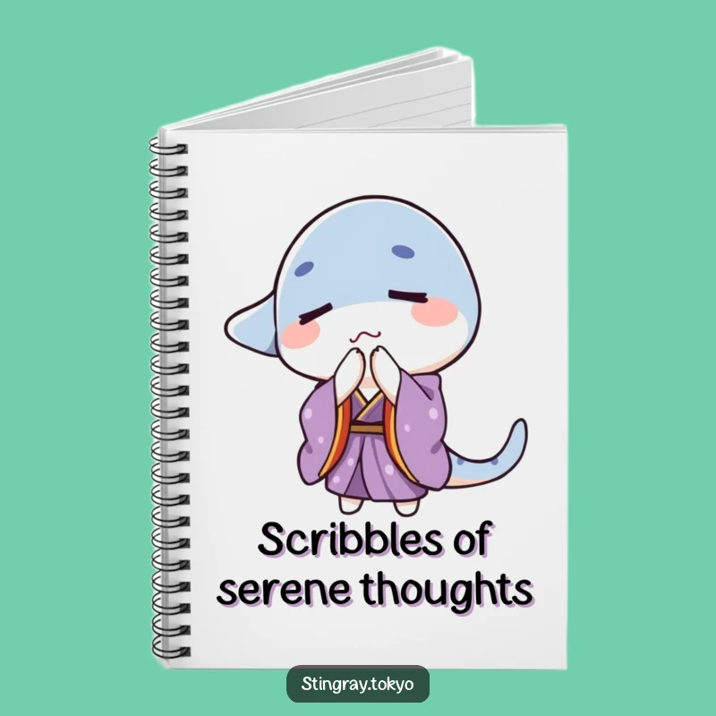 Funny Bowing Stingray Notebook: Purple Kimono Notes, Serene Journal Gift