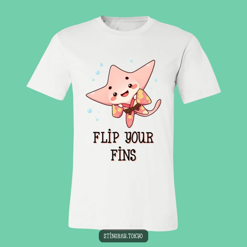 Funny Stingray Flip T-Shirt: Playful Ocean Apparel for Energetic Souls