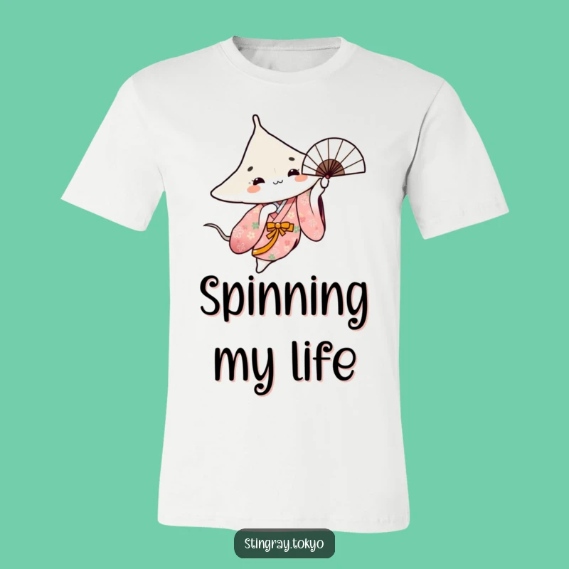 Funny Stingray Fan Dance T-Shirt - Floral Kimono Tee